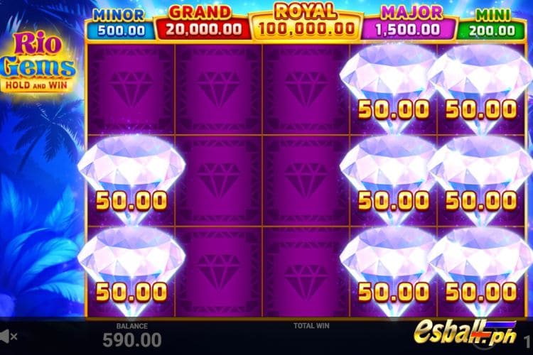 In Hold and Win, Rio Gems: Super Bonus Game In Hold and Win, Rio Gems: Super Bonus Game