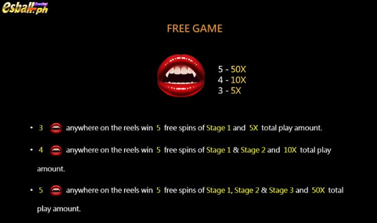 Free Game in Vampire Kiss Slot Game