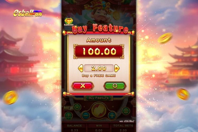 FaChai Lucky Fortunes 3x3 Slot Game Special Features: Buy Feature