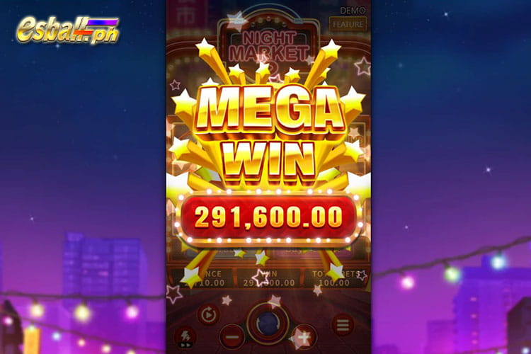 Bet 100 pesos and win 291,600 pesos on FaChai Night Market 2 Mega Win! Bet 100 pesos and win 291,600 pesos on FaChai Night Market 2 Mega Win!