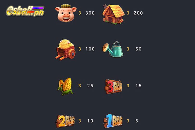 Fachai Three Little Pigs Slot Game Paytable Fachai Three Little Pigs Slot Game Paytable