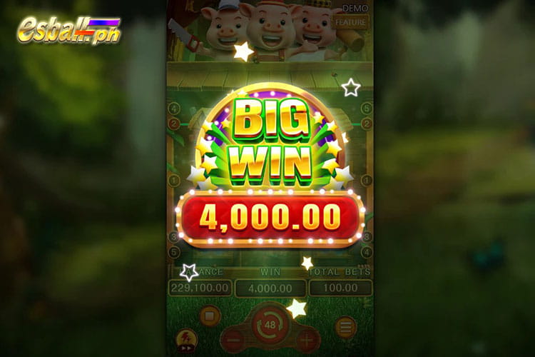 Bet 100 pesos to get a Big Win 4,000 pesos in Fachai Three Little Pigs! Bet 100 pesos to get a Big Win 4,000 pesos in Fachai Three Little Pigs!