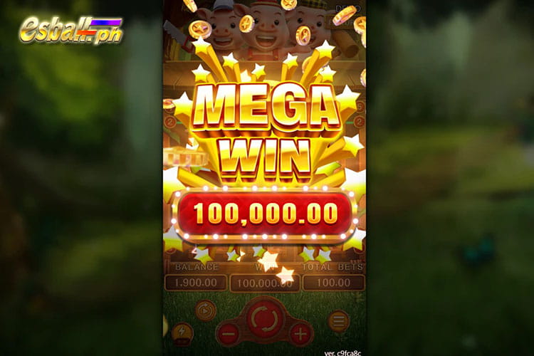 Bet 100 pesos to get a Mega Win 100,000 pesos in Fachai Three Little Pigs! Bet 100 pesos to get a Mega Win 100,000 pesos in Fachai Three Little Pigs!