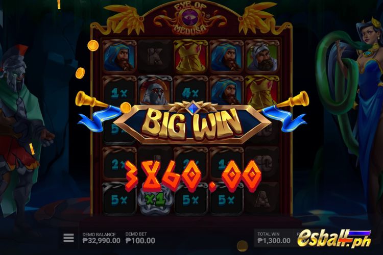 Bet 100 pesos and win 3,860 pesos on Eye Of Medusa Big Win. Bet 100 pesos and win 3,860 pesos on Eye Of Medusa Big Win.