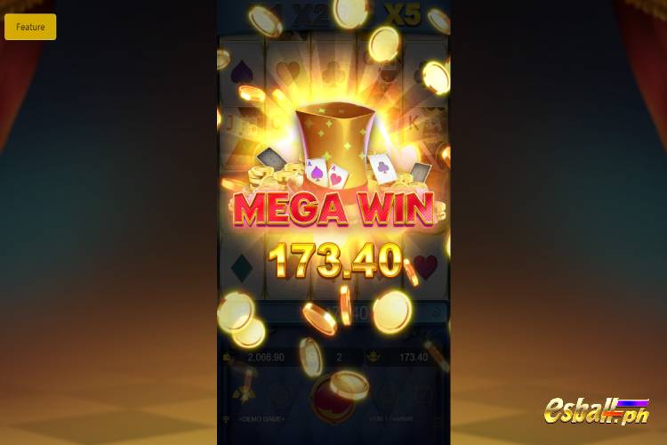 Bet 2 pesos and win 173.4 pesos on JDB Trump Card Mega Win! Bet 2 pesos and win 173.4 pesos on JDB Trump Card Mega Win!