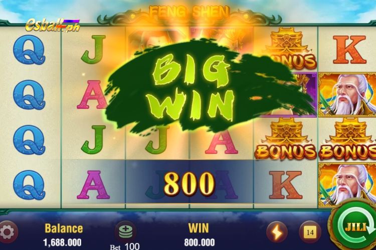 Won the Jili Feng Shen BIG Win prize of 800 pesos!