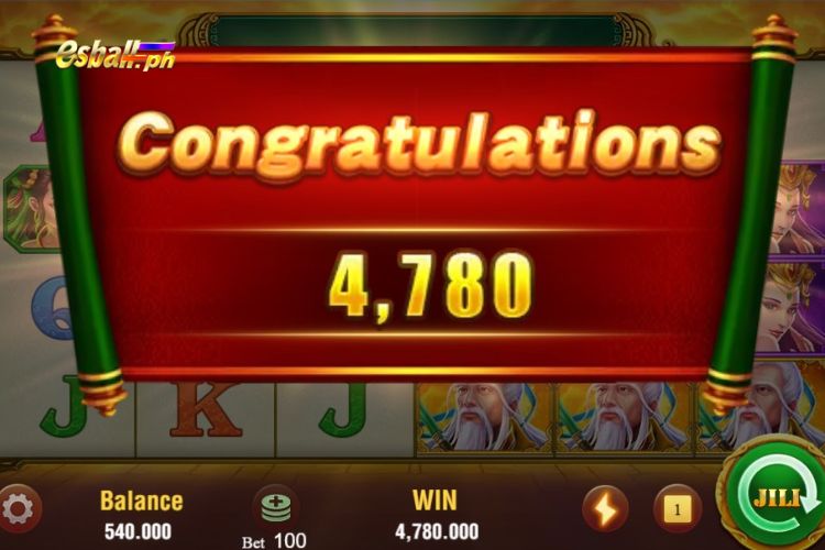Win a Huge 4,780 Pesos Prize in Jili Feng Shen Free Game!