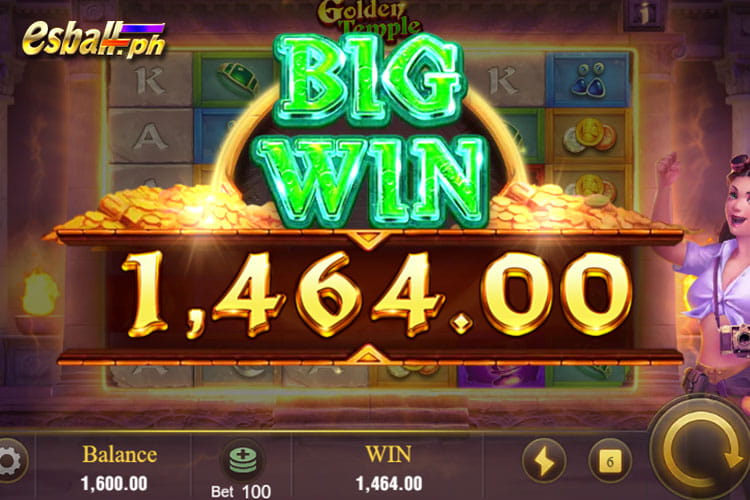 Bet 100 pesos to get a Golden Temple Jili Slot big win of 1,464 pesos! Bet 100 pesos to get a Golden Temple Jili Slot big win of 1,464 pesos!