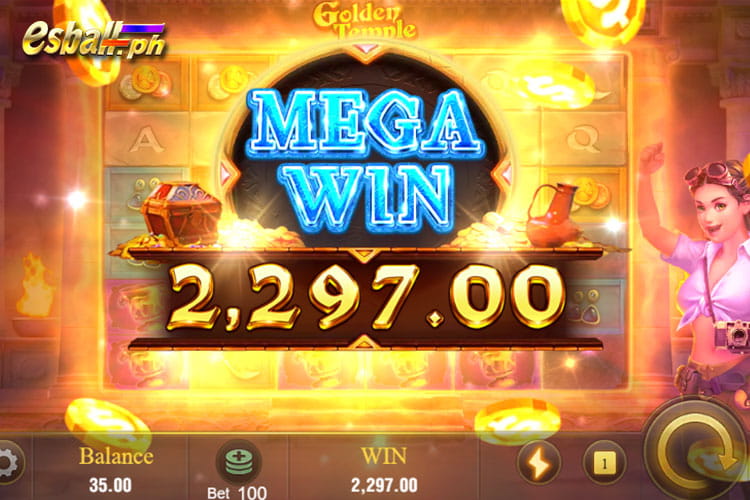 Bet 100 pesos to get a Golden Temple Jili Slot mega win of 2,297 pesos! Bet 100 pesos to get a Golden Temple Jili Slot mega win of 2,297 pesos!
