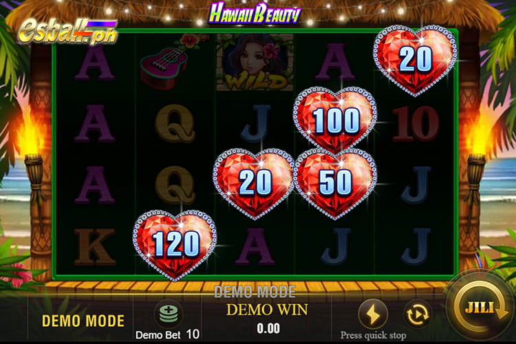 How to Get Jili Hawaii Beauty Slot Bonus Game: 5 Heart symbols How to Get Jili Hawaii Beauty Slot Bonus Game: 5 Heart symbols