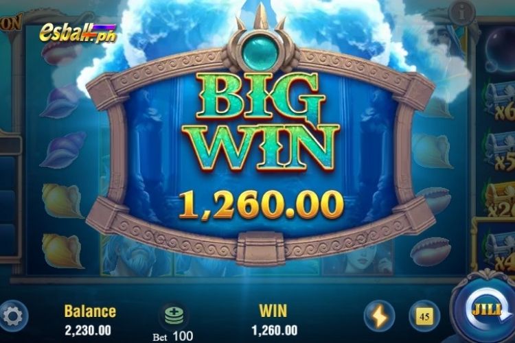 Bet 100 pesos for a Jili Poseidon BIG WIN of 1,260 pesos! Bet 100 pesos for a Jili Poseidon BIG WIN of 1,260 pesos!