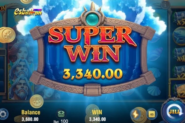 Bet 100 pesos for a Jili Poseidon SUPER WIN of 3,340 pesos! Bet 100 pesos for a Jili Poseidon SUPER WIN of 3,340 pesos!
