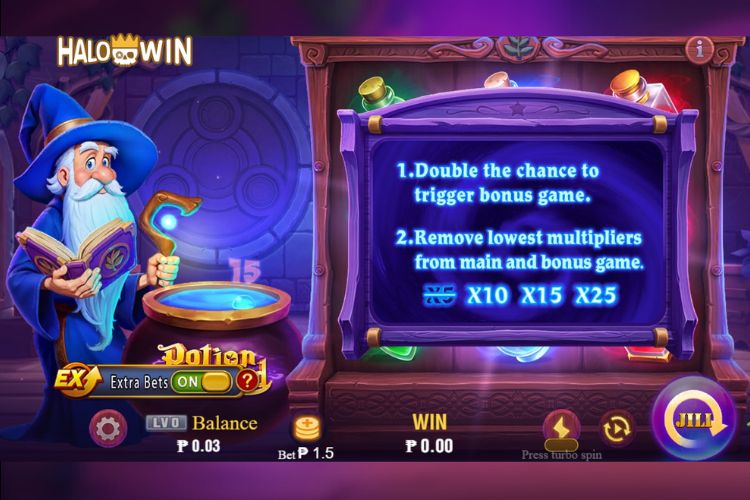 Jili Potion Wizard Slot Features: Extra Bet Jili Potion Wizard Slot Features: Extra Bet
