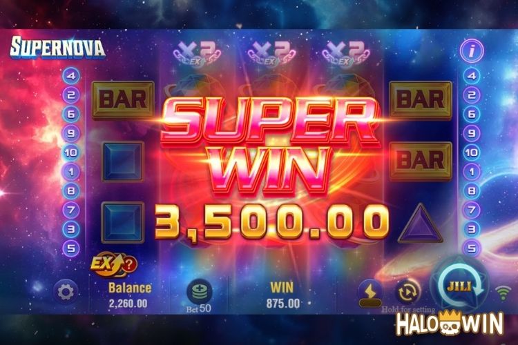 Bet 50 pesos and win 3,500 pesos on Supernova Big Win. Bet 50 pesos and win 3,500 pesos on Supernova Big Win.