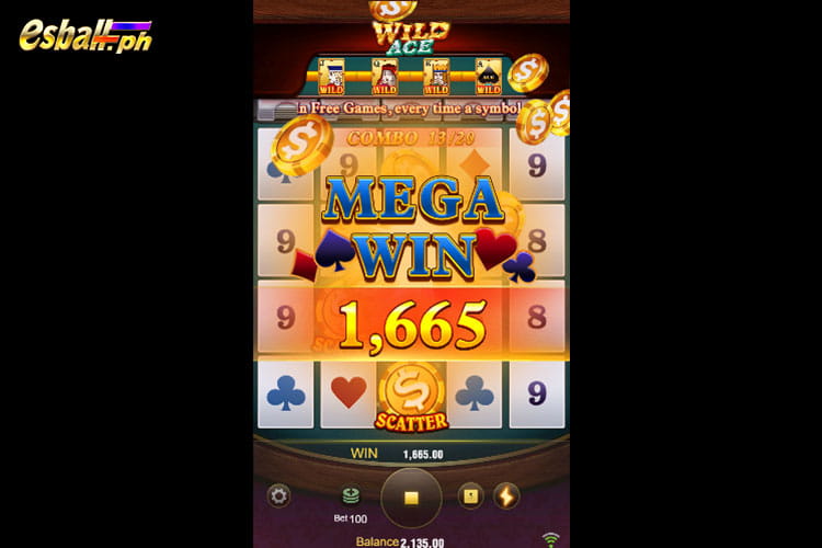 Bet 100 pesos and Get Jili Wild Ace Mega Win 1,665 pesos Bet 100 pesos and Get Jili Wild Ace Mega Win 1,665 pesos