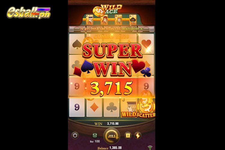 Bet 100 pesos and Get Jili Wild Ace Super Win 3,715 pesos Bet 100 pesos and Get Jili Wild Ace Super Win 3,715 pesos