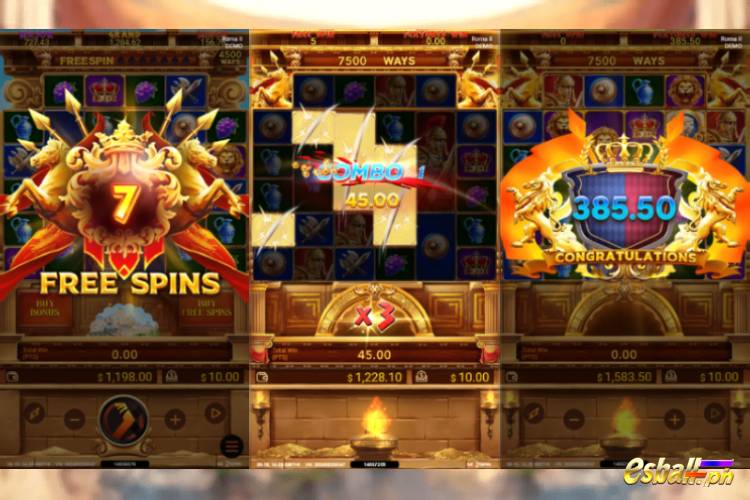 Nextspin Roma II Slot Game - Free Spins Feature