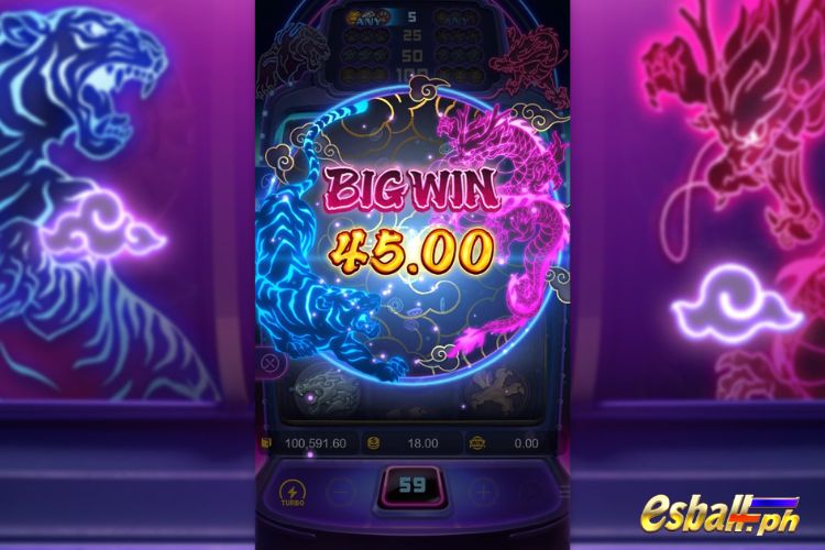 Bet 18 pesos and win 45 pesos on Dragon Tiger Luck Big Win. Bet 18 pesos and win 45 pesos on Dragon Tiger Luck Big Win.