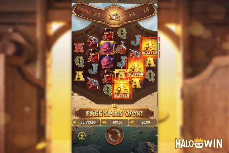 3+ Scatter trigger the Free Spins