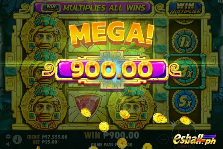Bet 25 pesos and 900 win pesos on Aztec Gems Big Win. Bet 25 pesos and 900 win pesos on Aztec Gems Big Win.