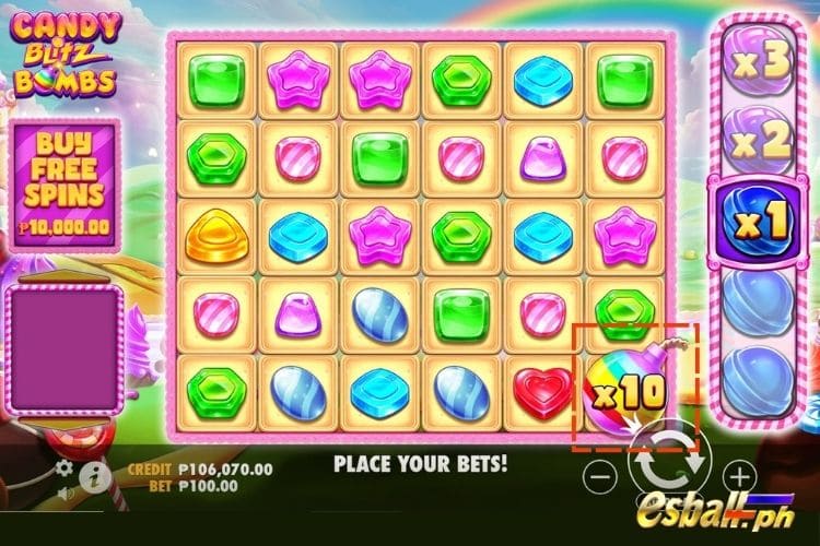 Candy Blitz Bombs: Multiplier BOMB symbol Candy Blitz Bombs: Multiplier BOMB symbol