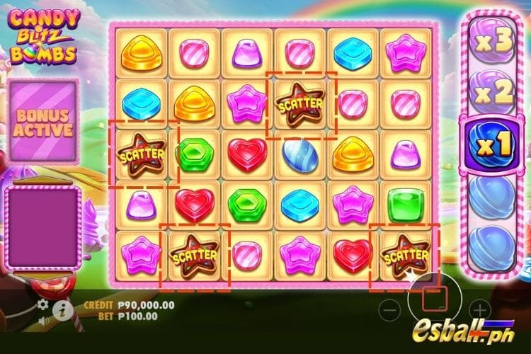 4+ Scatters trigger the free game feature. 4+ Scatters trigger the free game feature.