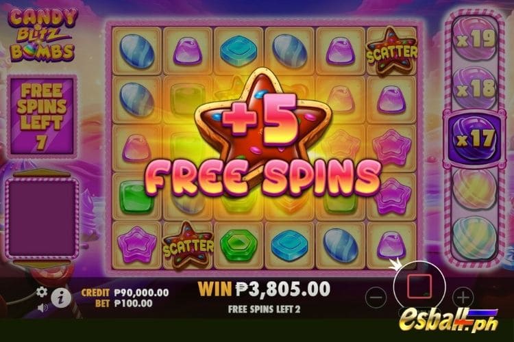 In Free Game, 3+ Scatters win 5 additional free spins. In Free Game, 3+ Scatters win 5 additional free spins.