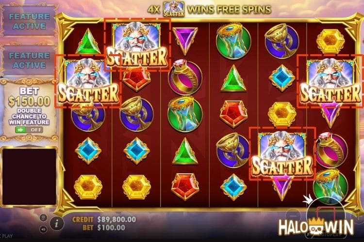 4+ Scatters trigger the Free Spins feature. 4+ Scatters trigger the Free Spins feature.