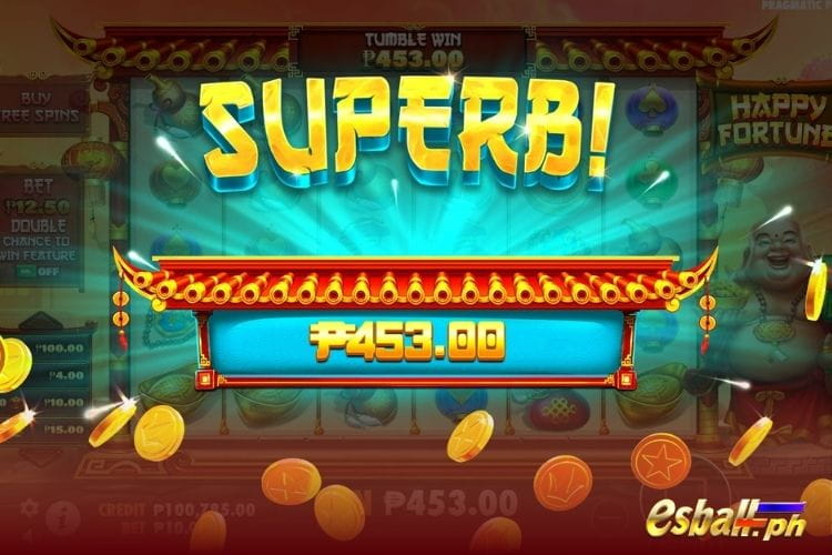 Bet 10 and get a big win 453 in the Happy Fortune. Bet 10 and get a big win 453 in the Happy Fortune.
