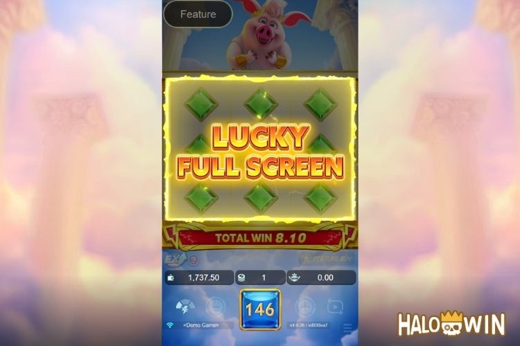 Olympig Features: Lucky Full Screen Multiplier Olympig Features: Lucky Full Screen Multiplier