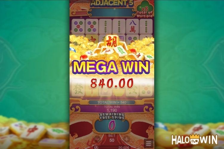 Bet 50 pesos and win 840 pesos on Mahjong 3+ Big Win. Bet 50 pesos and win 840 pesos on Mahjong 3+ Big Win.