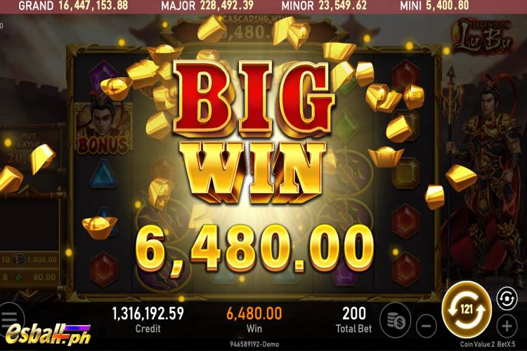 Big Wins ₱6,480 on RSG Legend of Lu Bu Slot Game! Big Wins ₱6,480 on RSG Legend of Lu Bu Slot Game!