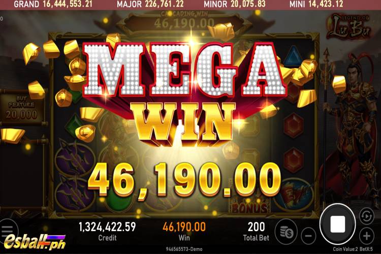 Mega Wins ₱46,190 on RSG Legend of Lu Bu Slot Game! Mega Wins ₱46,190 on RSG Legend of Lu Bu Slot Game!