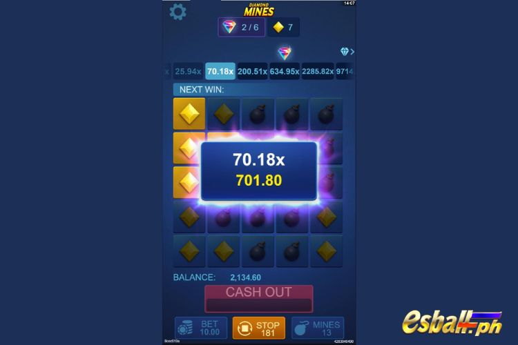 Bet 10 pesos and win 701.8 pesos on Diamond Mines Big Win. Bet 10 pesos and win 701.8 pesos on Diamond Mines Big Win.