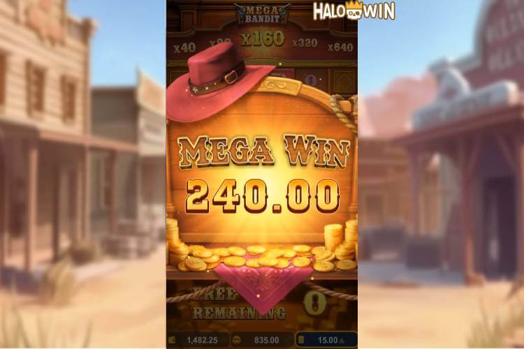 Grabbed ₱240 Mega Win from YB Mega Bandit free spins