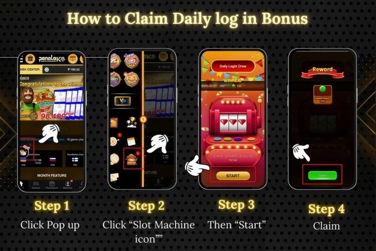 Claim Daily Login Draw Bonus Steps Claim Daily Login Draw Bonus Steps